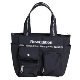 NewEdition GOLF NEG-660 Round Tote Bag, Round Bag, Multi-functional Sorting Pockets, 3 Colors, Waterproof, Tote Bag, Golf Bag, Small Bag for Golf, Round Accessories, Cart Bag, Women's, Men's,, Black