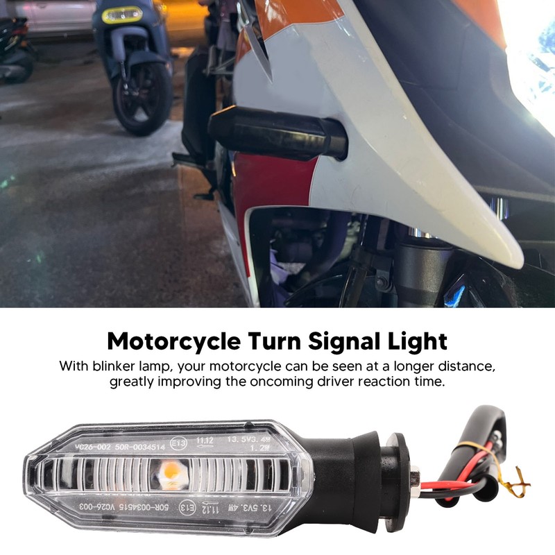 2Pcs Motorcycle Turn Signal Light 12V 1.5W Turning Indicator Lamp