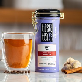 Tiesta Tea Tiesta Tea - Cozy Chai | Loose Leaf | Spiced Chai Rooibos Tea | Premium Caffeine-Free Blend | Makes Hot or Iced & Up to 50 Cups | 5oz Refillable Tin