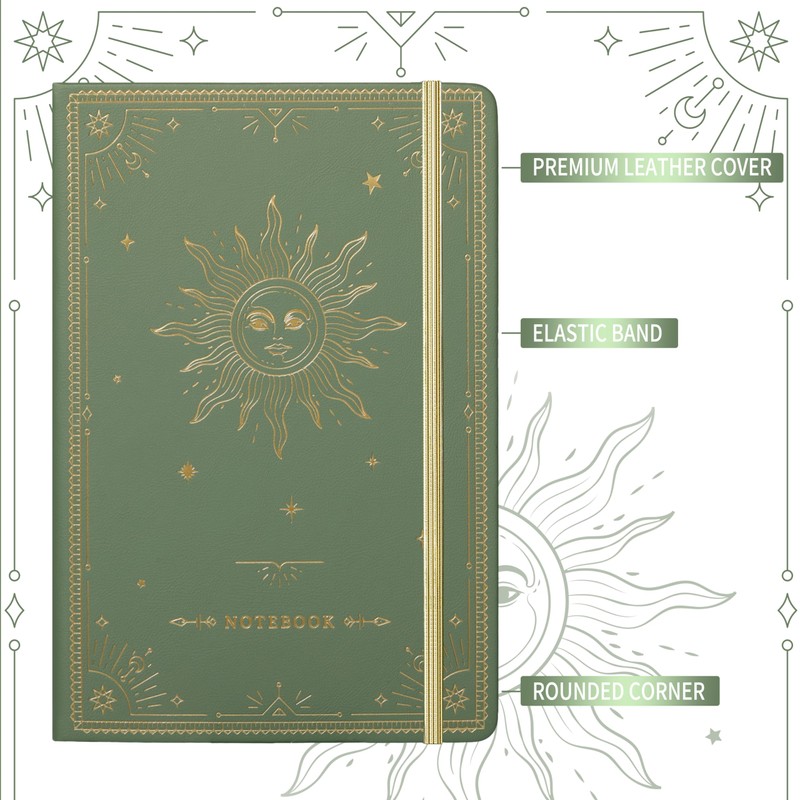 Artfan Ruled Notebook/Journal – Premium Thick Paper Faux Leather Classic