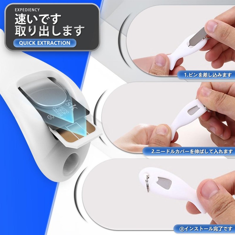 SIM Card Holder, SIM Pin, SIM Card, Release Pin, SIM