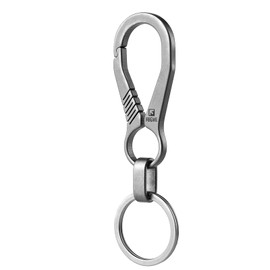 TISUR Carabiner, Titanium, Keychain, Chain, Small, Stylish, Car, Home, Keyring, Men's, Grey/Ti-B Carabiner