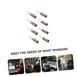 TEHAUX 10pcs Gold-Plated Banana Plugs for Speaker Wire Easy to Install Secure Connection for and Home Theatre