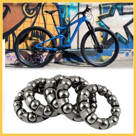 BULLSPANN 5pcs Rear Wheel 9 Ball Bearing Replacement Bicycle Silver Tone