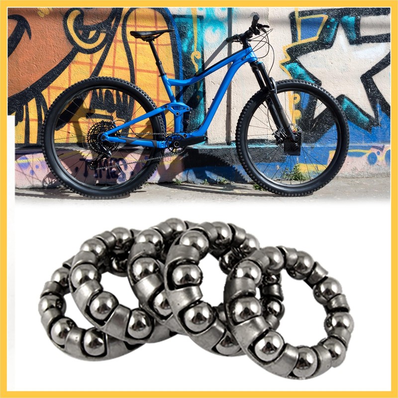 BULLSPANN 5pcs Rear Wheel 9 Ball Bearing Replacement Bicycle Silver