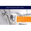 GKONGU Rotatable Shower Bracket Shinny Aluminum DIY Bathroom Showerhead Holder