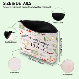FOTAP Italy Trip Makeup Bag I Love Italy Gift Italy Honeymoon Gift Italy Travel Bag Gift Italy Souvenir Gift Welcome Bag Housewarming Gift (Italy UK)