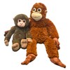 TQJOUJOU Punch Monkey Plush Toys, 2Pcs Baby Monkey & Orangutan