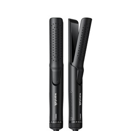 Wavytalk Cool Curl Airflow Styler, 2 in 1 Flat Iron and Curling Iron:_Black