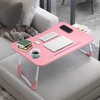 Slendor Lap Desk with Tablet Slot, Foldable Laptop Table with