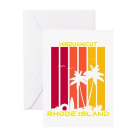 CafePress Rhode Island Misquamicut State Beach Greeting Cards Folded Greeting Card Glossy