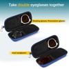 Tangoner Double Eyeglasses Case Hard Shell Dual Sunglasses Organizer with
