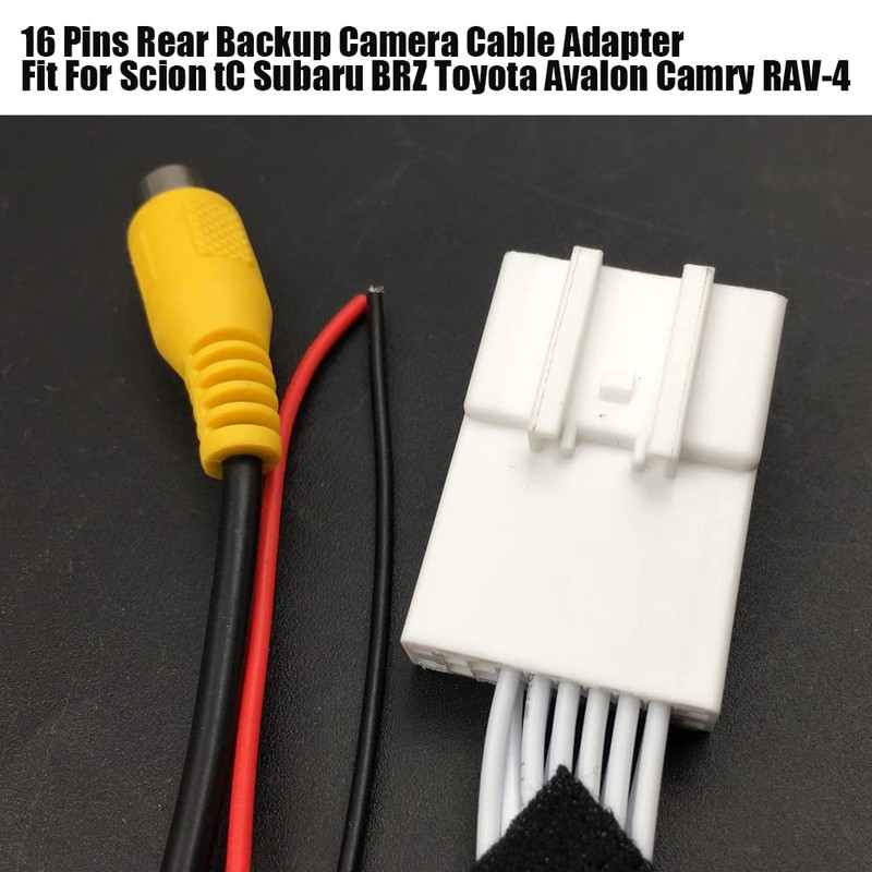 16 Pins Reverse Backup Rear View Camera Harness Adapter Connector