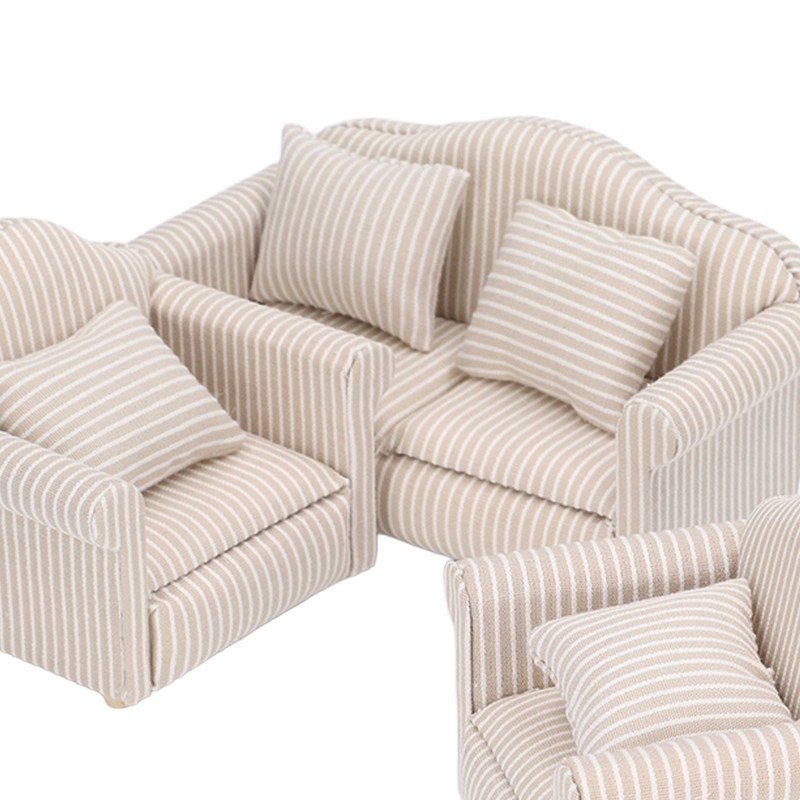 1:12 Scale Dollhouse Sofa Hand Crafted High Simulation Miniature Sofa