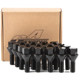 GAsupply M12x1.25 OEM Lug Bolt Black, 28mm Shank Cone Seat 3/4" Hex, 20pcs | Fit for 2015-2022 Jeep Renegade, 2018-2022 Compass, 2014-2022 Cherokee, One-Piece Factory Style Wheel Stock Stud