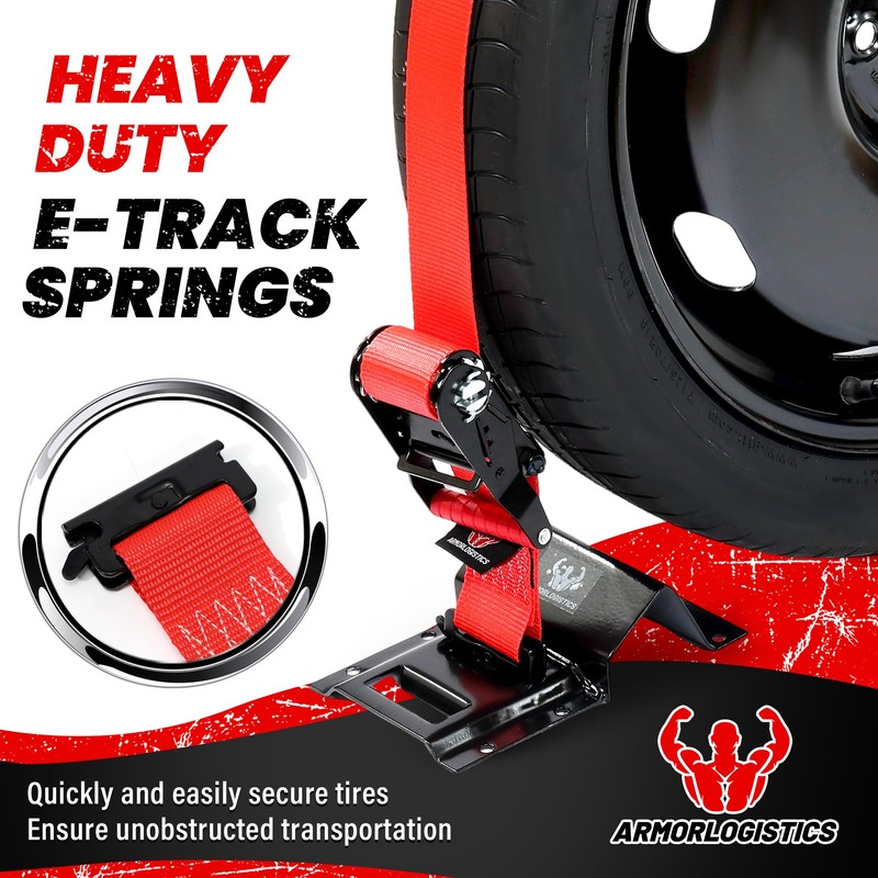 ARMORLOGISTICS Wheel Chock Tie Down Kit, 4 Pack Heavy Duty