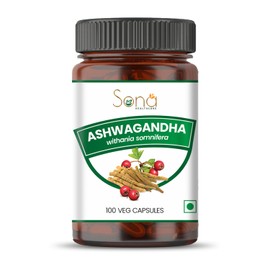 SONA Ashwagandha Capsule - 1000mg Veg Capsules 100 Count (Pack of 1)