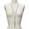 Spinningdaisy Silver Plated High Fashion Knot with Tassel End Statement