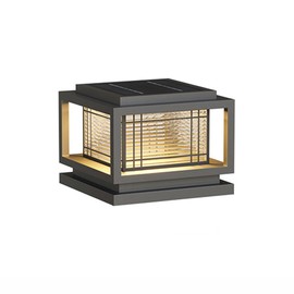 WENZIFI Outdoor Solar Outdoor Column Lights Modern Post Caps Light Aluminum IP65 Waterproof Pillar Light Square Landscape Column Lamp for Patio Posts Flat Surface Garden Decoration Post Lamp