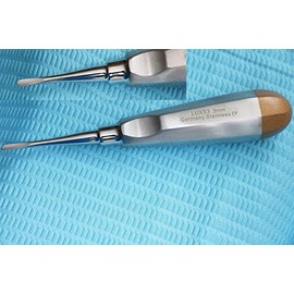 German 3MM Straight Dental Surgery EXTRACTING Extraction LUXATING Elevator Gold