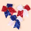 ZOONAI 2Pcs Women Teen Girls Large Sequins Hair Bows Elastic