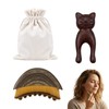 3 Flannel Bag with Face Lymphatic Brush and Massage Comb,