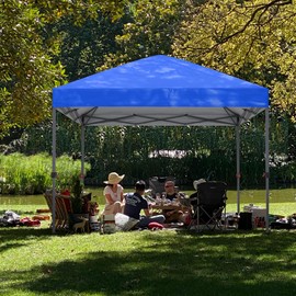 ABCCANOPY 10x10 Pop Up Canopy - Outdoor Patio Portable Canopy Tent Gazebo Heavy Duty for Backyard and Deck with 4 Sandbags and 8 Stakes(Blue, 10x10)