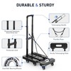 SPACEKEEPER Folding Hand Truck, 500 LB Heavy Duty Luggage Cart,