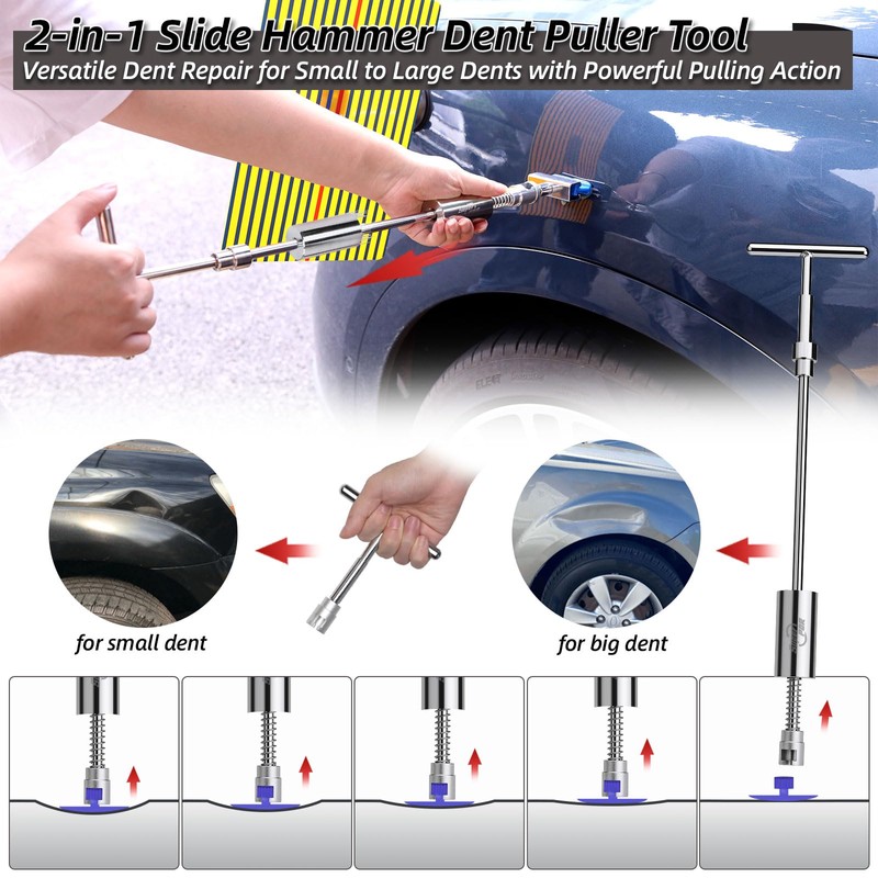 Super PDR Paintless Dent Repair Kit, Car Dent Removal Tools,