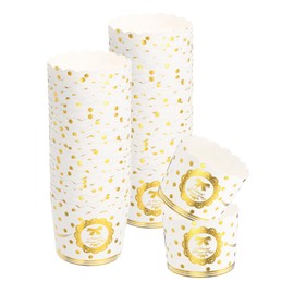 sourcing map 50pcs Cupcake Wrappers for Wedding, Paper Baking Cups, and Muffins Liners for Birthday Wedding Party Supplies Bow