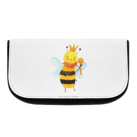 Mr. & Mrs. Panda Cosmetic Bag Bee King, White, Hand Drawn