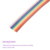 DMiotech 1 Pack 9P IDC Wire Flat Rainbow Ribbon Cable