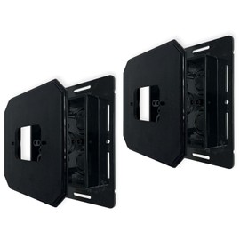 iMBAPrice IMBA-8081F-2BK Black Non- Metallic Universal Siding Block for Light Fixtures and Receptacles, Cover with Flanges 6.5-Inch x 6.5-Inch, 2-Pack