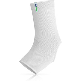 Actimove Everyday Supports Mild Ankle Support Brace | Adjustable Compression Support for Arthritis, Sprained Ankle, Achilles Tendonitis, Plantar Fasciitis, & Injured Foot | Unisex, White, Small
