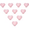Noosverl 10 x Love Heart Shape Door Pull Knobs Pink