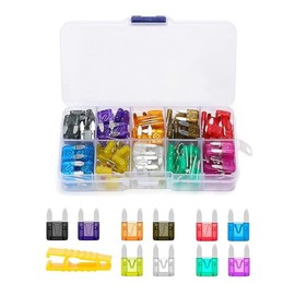 YYTQP 120 Pieces Mini Fuse Kit, Car Fuse Assortment Kit, Mini Size(2A/3A/5A/7.5A/10A/15A/20A/25A/30A/35A), Blade Fuses with Puller Automotive Tool for Cars, Trucks, Motorcycle, Camper, SUV