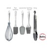 HUDSON 5-Piece Silicone Utensil Set with Hanging Base