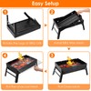 Folding Portable Barbecue Charcoal Grill, Stainless Steel Barbecue Desk Tabletop