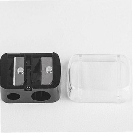 Black Cosmetic Double Sharpener for Eyeliner, Eyebrow and Lip Pencils, Eye Pencil Sharpener