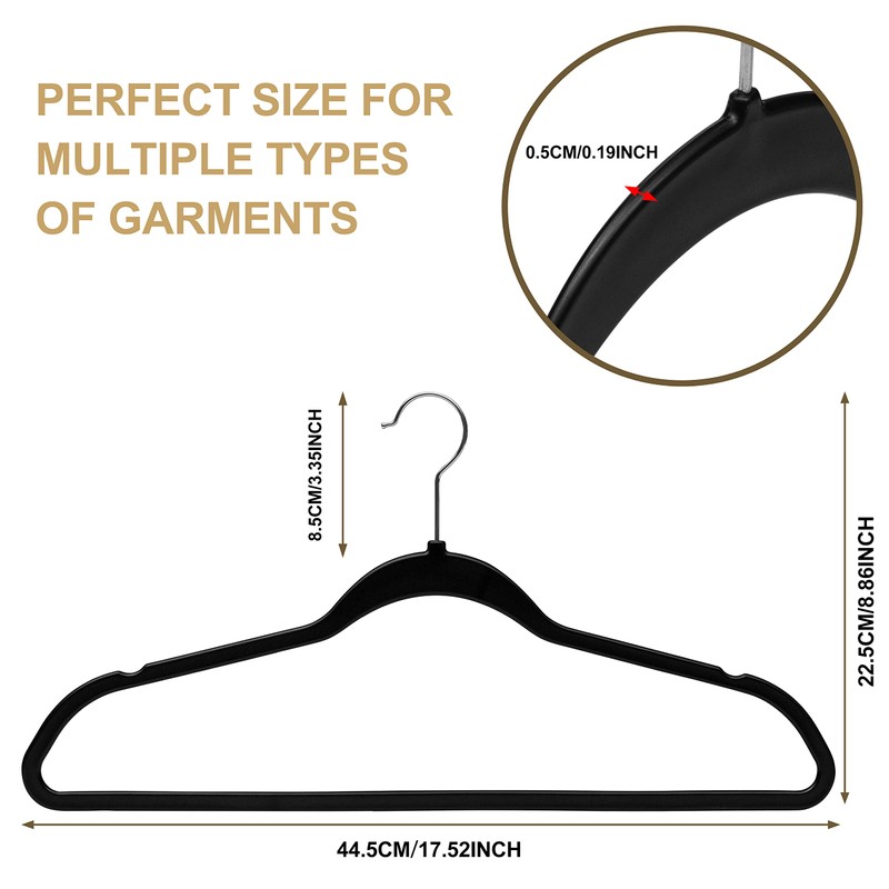 Quality Hangers 50 Pack Slim Plastic Hangers for Clothes -