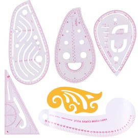 6 Pieces French Metric Curve Sewing Ruler Set,Sewing Tools Pattern Maker Template Measure Rulers for Tailors Sewing Dressmaking Supplies