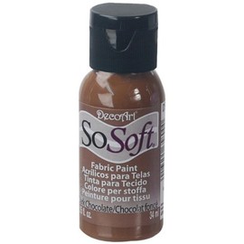 DecoArt DSS23-26 SoSoft Fabric Acrylics Paint, 1-Ounce, Dark Chocolate