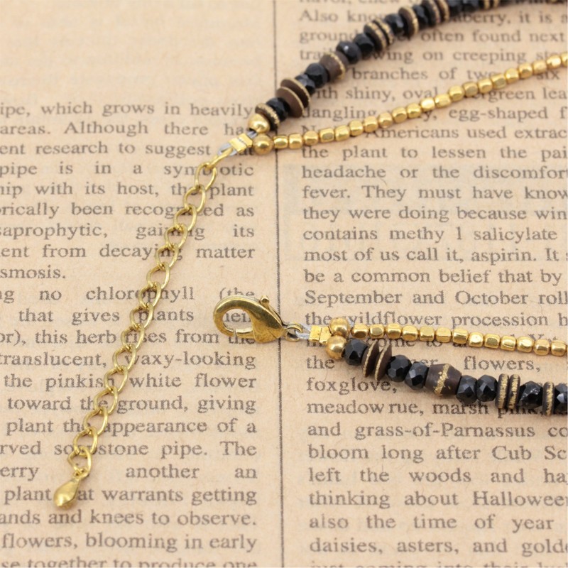 ocean Anklet Black Spinel Cross Maria Medal Coin Gold Brass