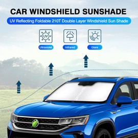 KUST Windshield Sun Shade for 2022-2024 2025 Volkswagen VW Taos Accessories Sunshade Window Sun Visor Protector Foldable Blocks UV Rays Keep Your Car Cooler