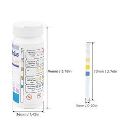 Smgda 5 in 1 Pool Chlorine Test Paper, 50 Pack Pool Water Quality Test Paper, Pier Measuring Paper, Chlorine, Residual Chlorine, Total Alkalinity, Total Hardness, Chlorine Checker, PH Pool, Hot