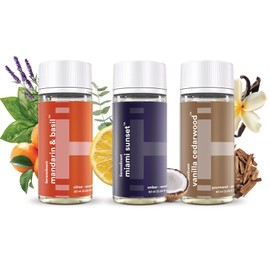 SereneScent Essentials 3-Pack Oils, 60ml Fragrance Oils for Diffusers – Mandarin Basil, Miami Sunset, Vanilla Cedarwood – Natural, Plant-Based, Long-Lasting Aromatherapy Scents by Homedics