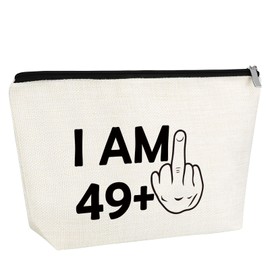 Gfhzdmf 50th Birthday Gifts For Women Makeup Bag Gifts For 50 Year Old Woman Funny Birthday Decorations Cosmetic Bag 50 Year Old Gifts For Her Mom's Auntie Friend Bestie Travel Pouch
