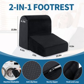 ROYALAY Adjustable Foot Rest for Under Desk, Supportive Leg Rest, Foot Stools for Under Office Desk, Ergonomic Foot Stand