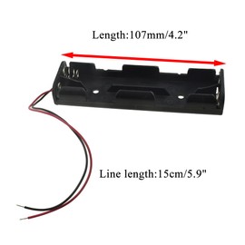 HAHIYO 4xAA Battery Holder Black Adapter Tube Case Not Corrode Solid Good Contact Bear Battery Leakage Smooth Load for Flashlight Torch Led RC 1PCS Plastic,stainless-steel,6V 4P(Style2)-1Pieces