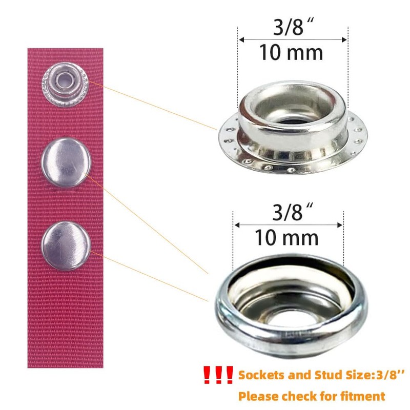 Boat Cover Snap Extender for Boat Canvas,Steel Snap Extender,Extension Sizes